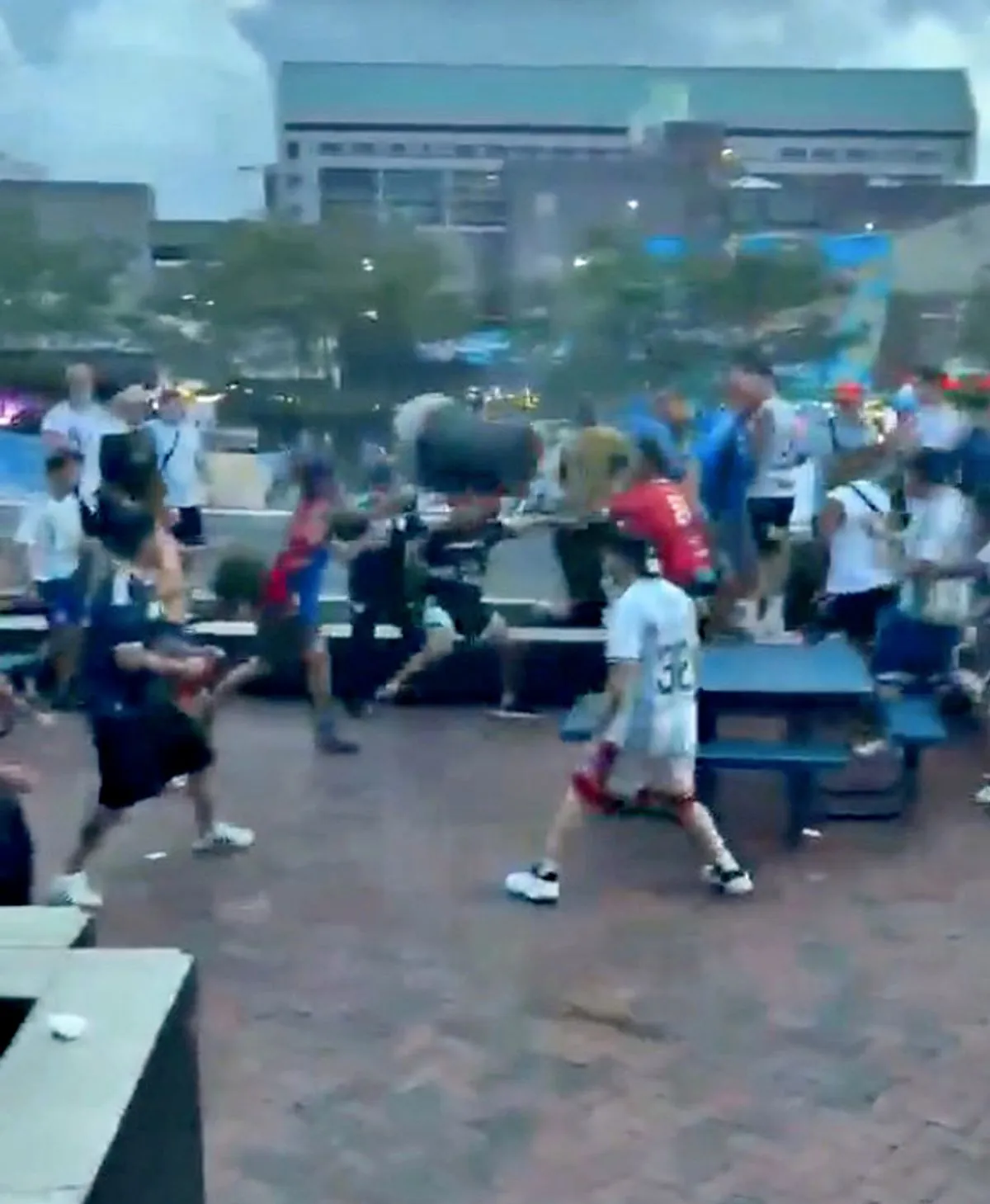Fight between fans in Atlanta